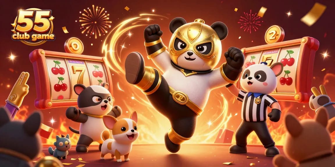 Experience the excitement of the 55 club game with thrilling slot action and dynamic characters.