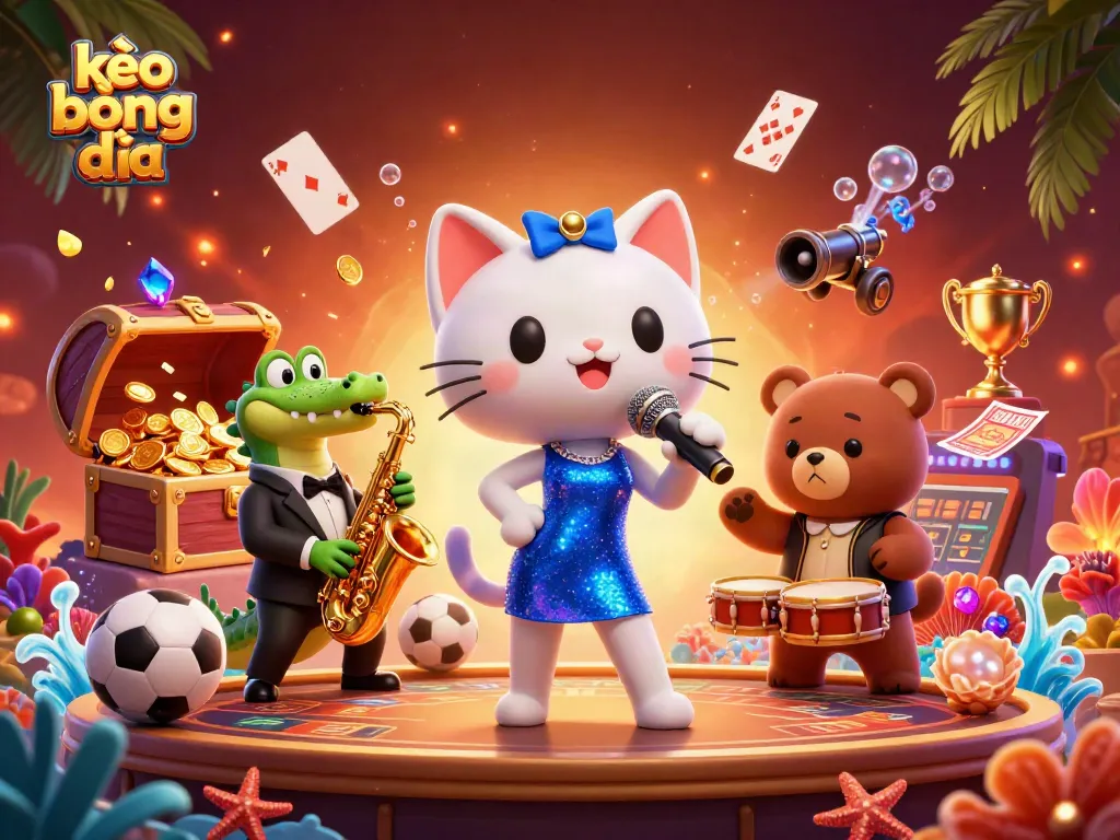 Engage with the vibrant kèo bóng đá scene featuring lively characters and dynamic betting elements for an immersive experience.