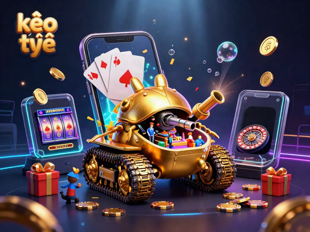 Experience thrilling kèo trực tuyến action with a golden beetle casino tank featuring vibrant game elements.