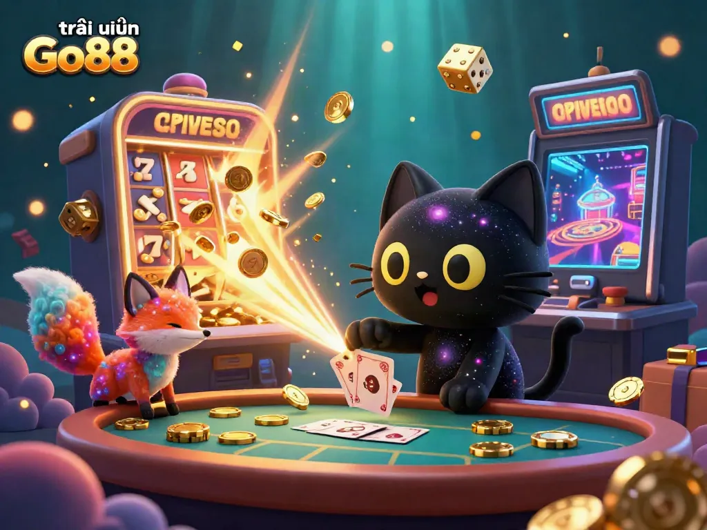 Experience exciting gaming with trải nghiệm Go88 featuring vibrant characters and dynamic casino visuals.