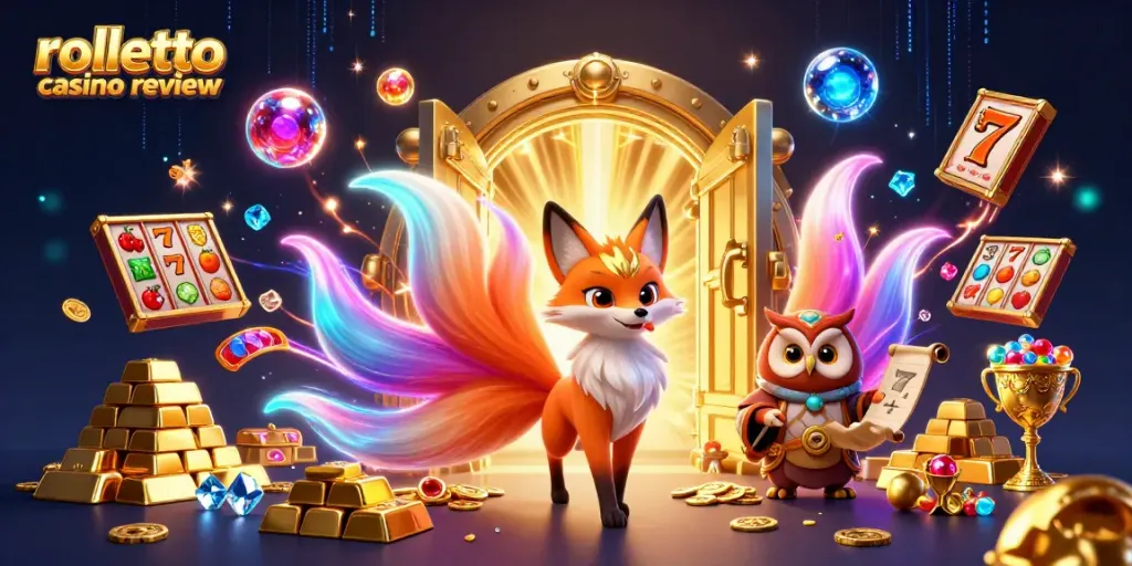 Experience the rolletto casino review with vibrant characters and dynamic gambling elements