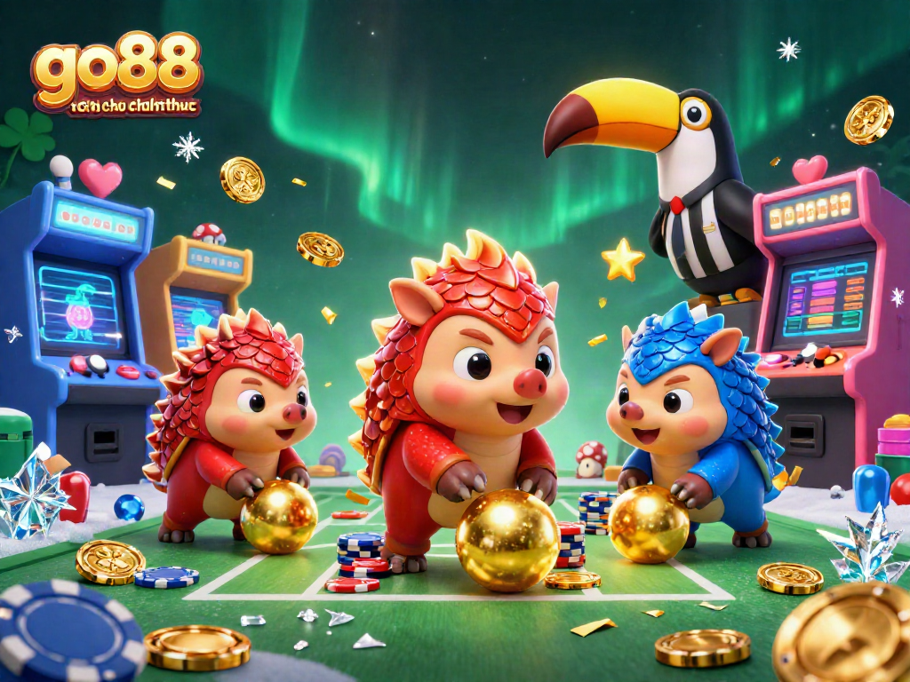 Immerse in the excitement with go88 trang chu chinh thuc as pangolins roll into golden balls through poker chips.