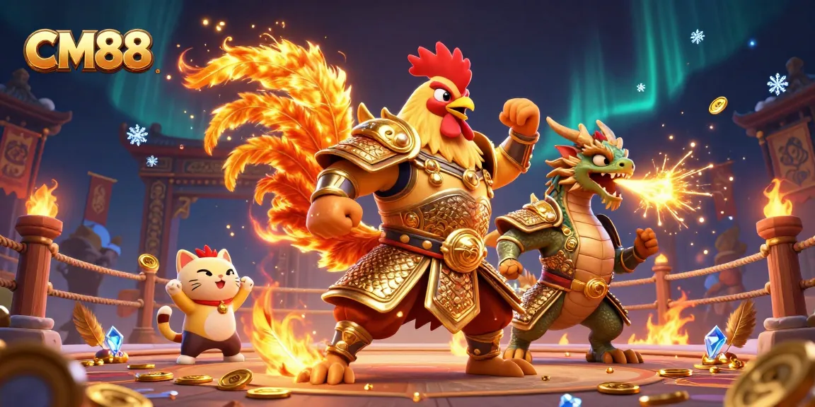 Experience CM88's fierce battling creatures in a 3D animated cockfight gaming arena.
