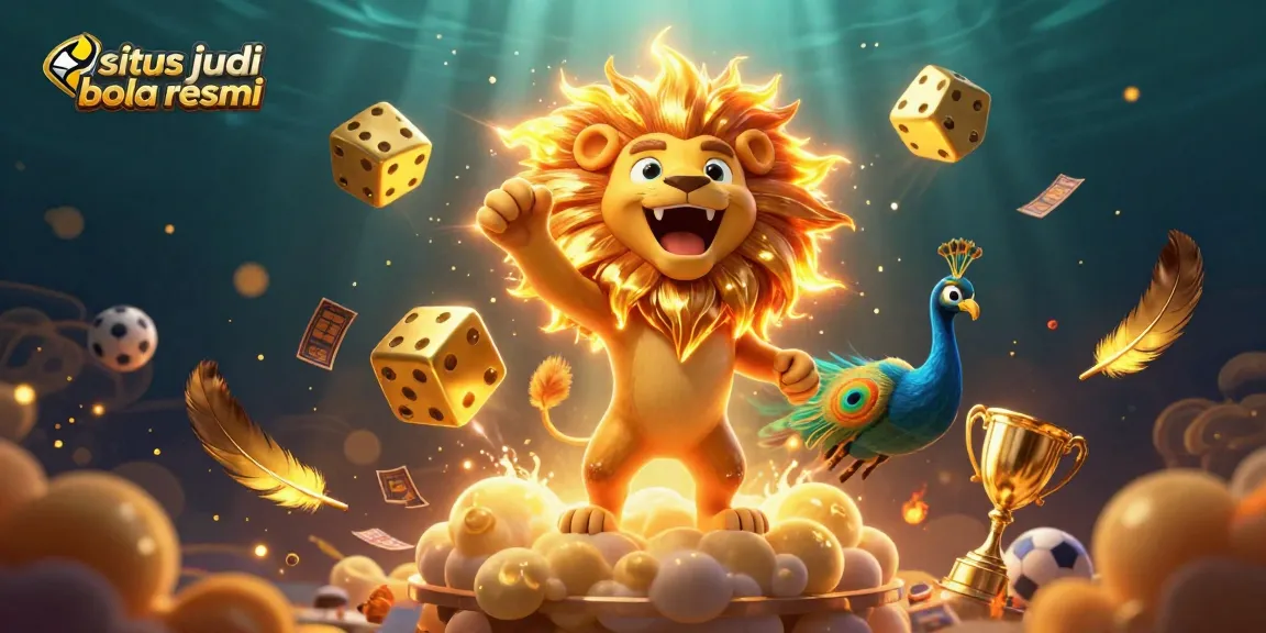 Experience dynamic sports betting action with situs judi bola resmi in vibrant 3D illustration.