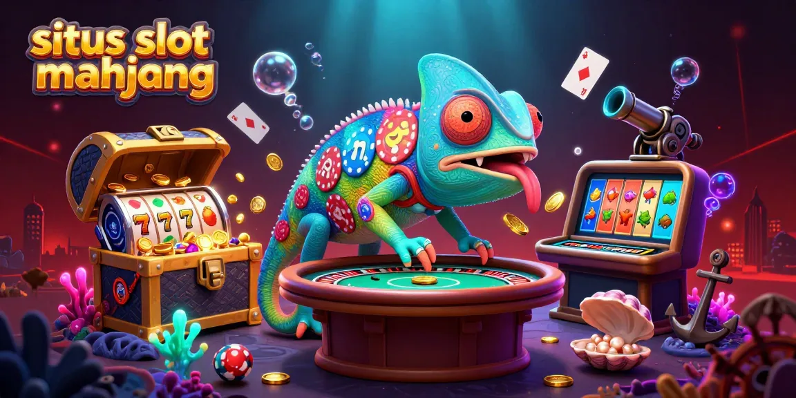 Experience exciting gameplay on situs slot mahjong with a thrilling casino scene showcasing vibrant characters and elements.